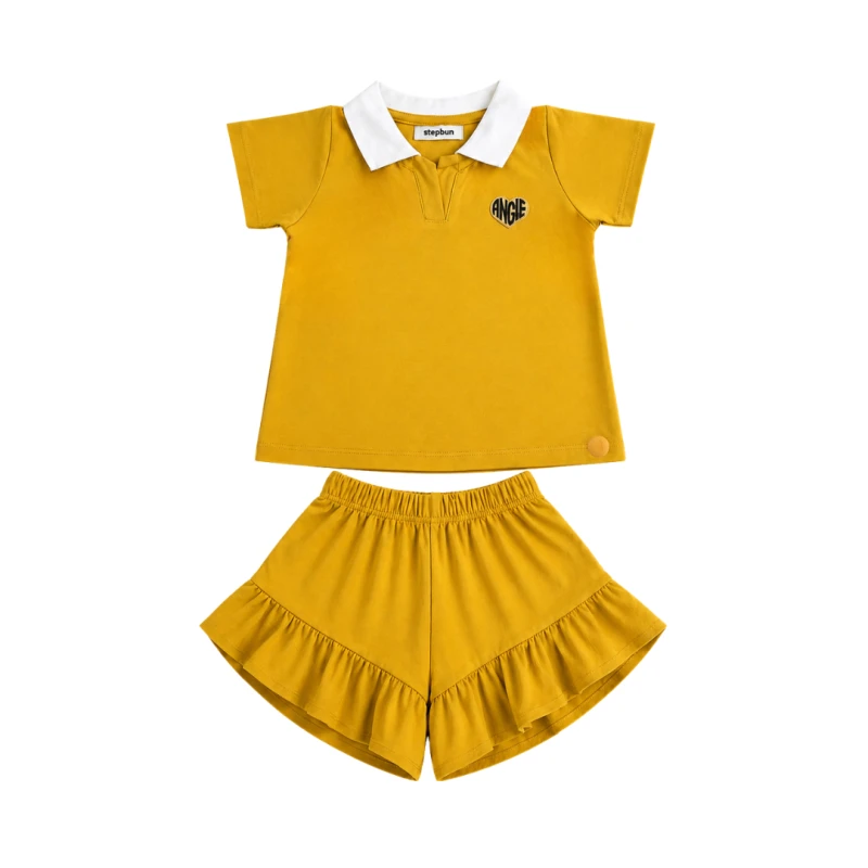 Setelan Anak Perempuan Yellow Motif Angle