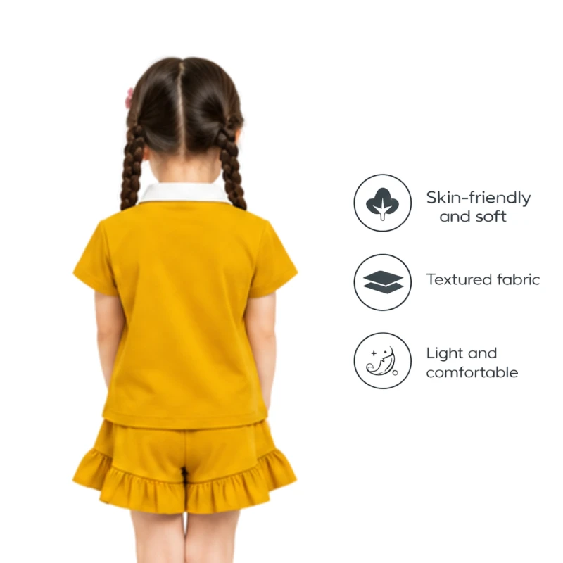 Setelan Anak Perempuan Yellow Motif Cute