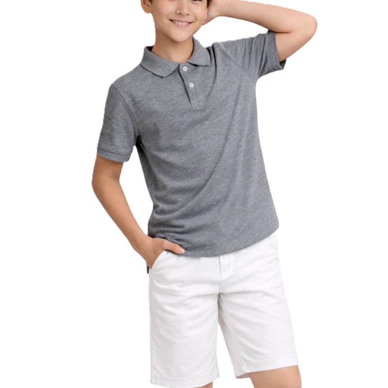 Polo Shirt Misty Grey Casual Look