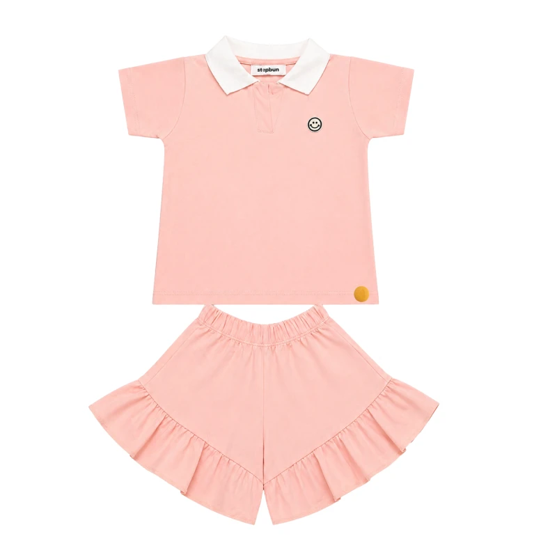 Setelan Anak Perempuan Peach Emoji