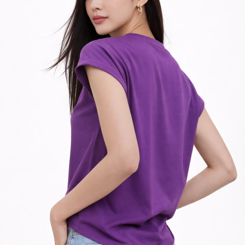 Atasan Wanita O-Neck Ungu