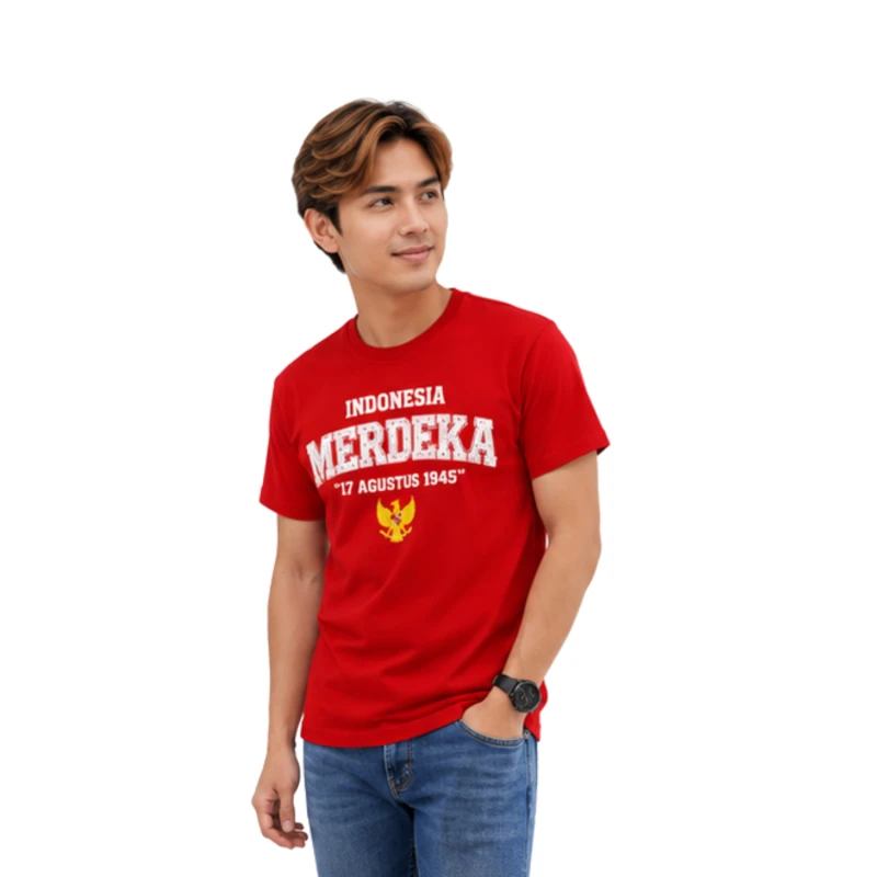 Kaos Pria 17 Agustus 1945 Casual Modern