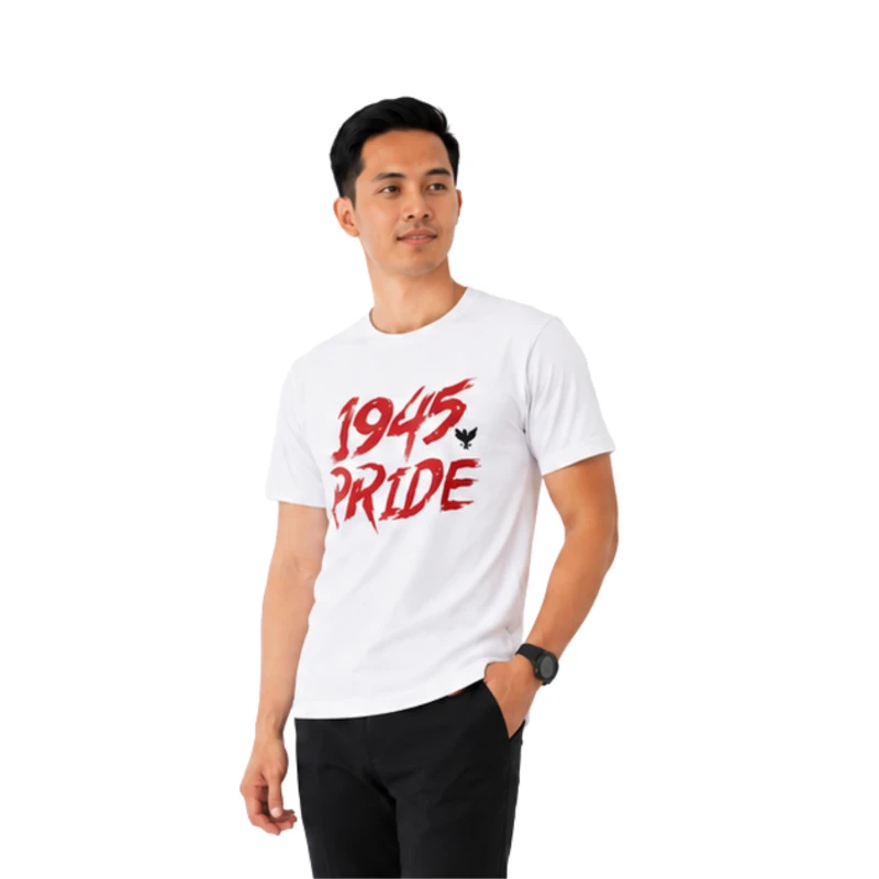 Kaos Pria Grafis 1945 Pride Casual