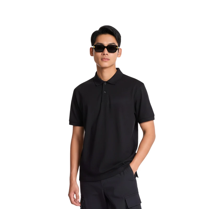 Polo Shirt Black Casual Look