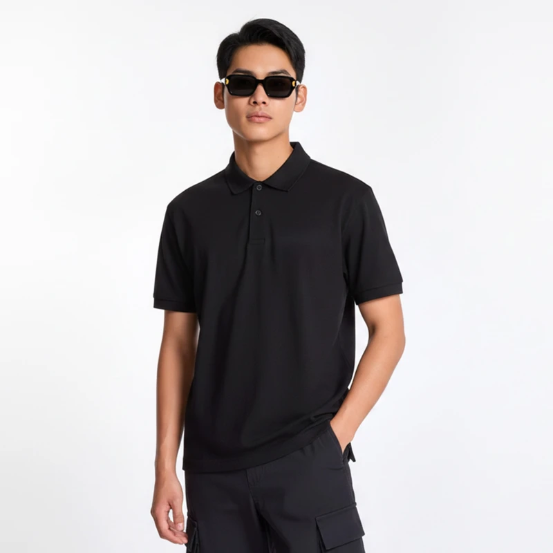 Polo Shirt Black Casual Look