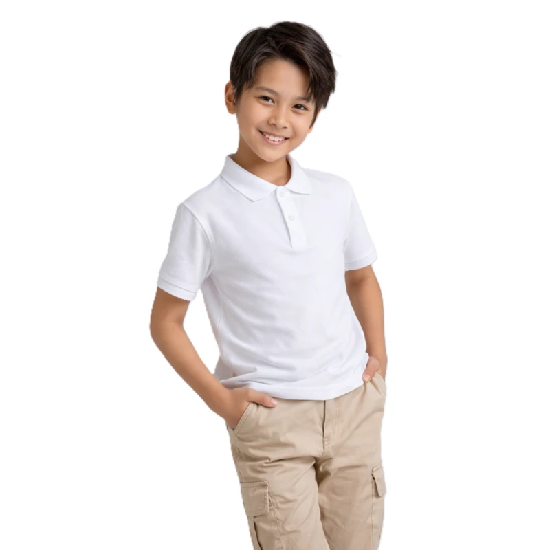 Polo Shirt White Casual Look