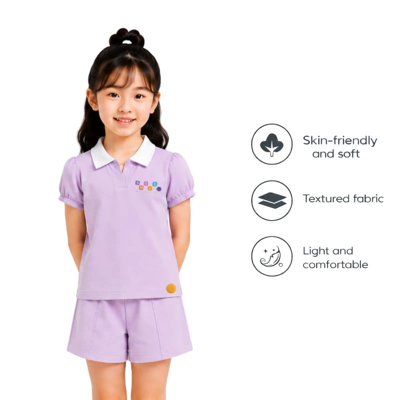 Setelan Anak Perempuan Lilac Happy Everyday 3004