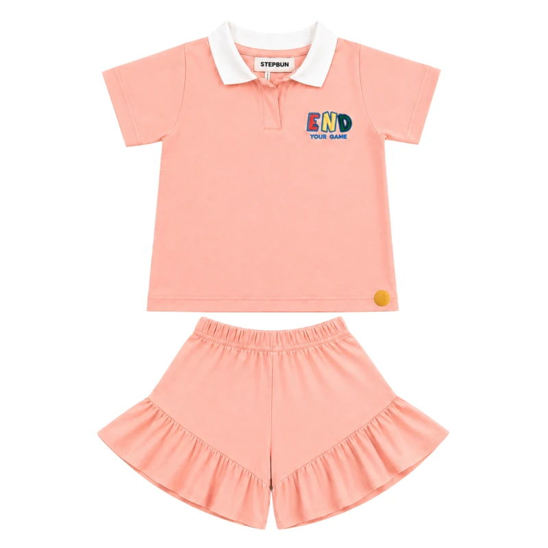 Setelan Anak Perempuan Peach Motif End Your Game