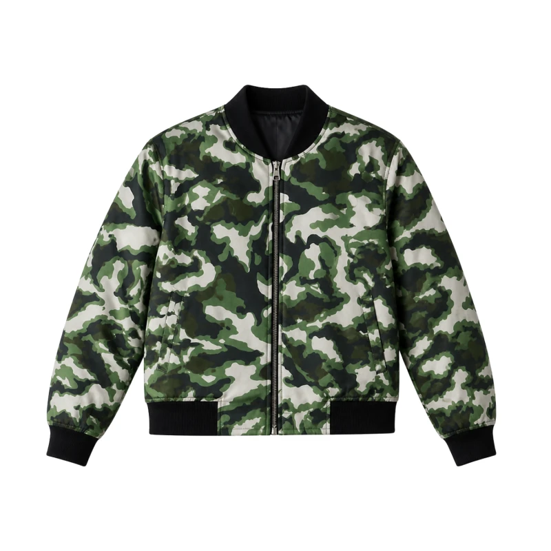 Bomber Wanita Casual Army Look Hijau
