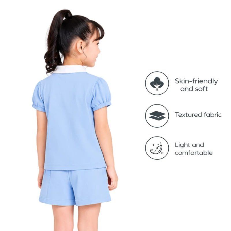 Setelan Anak Perempuan Biru Muda Favorite 3004