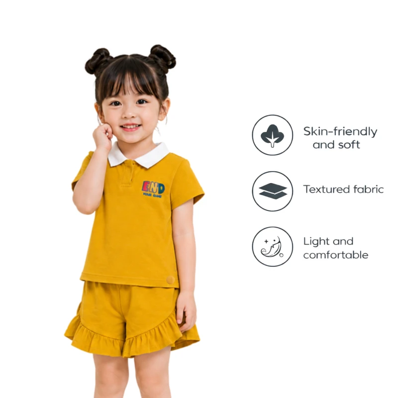Setelan Anak Perempuan Yellow Motif End Your Game