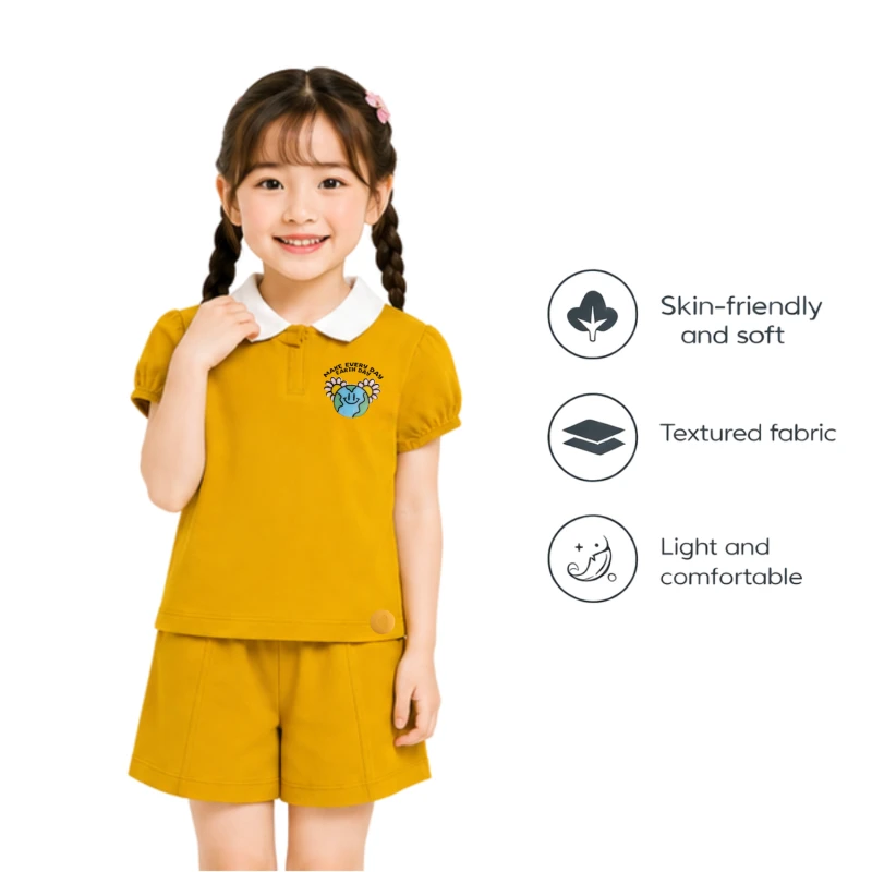 Setelan Anak Perempuan Yellow Earth Day 3004