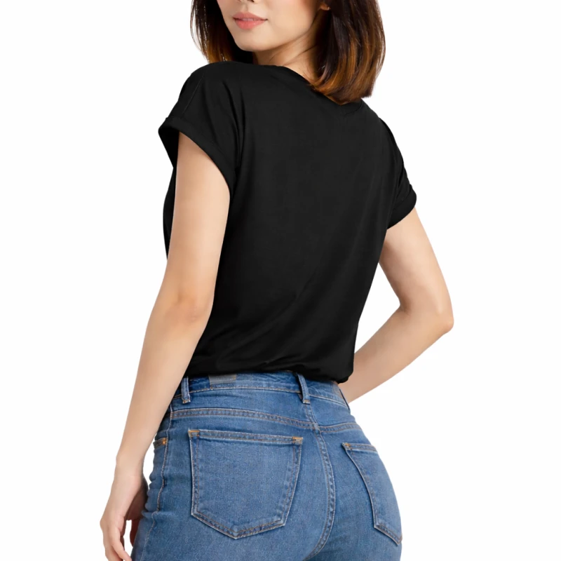 Atasan Wanita V-Neck Hitam