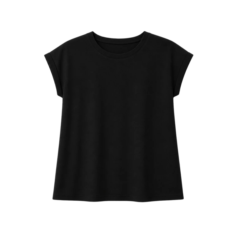 Kaos Wanita O-Neck Hitam