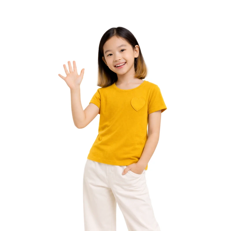 Short Sleeve Wanita Old Navy Basic Tee Yellow