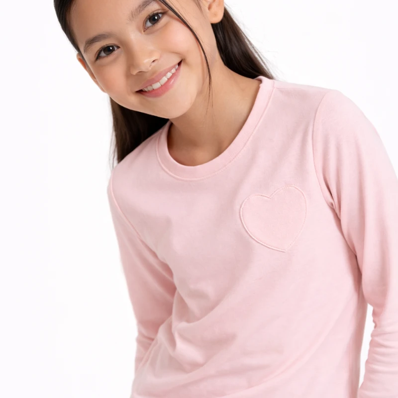 Long Sleeve Wanita Old Navy Basic Tee Pink