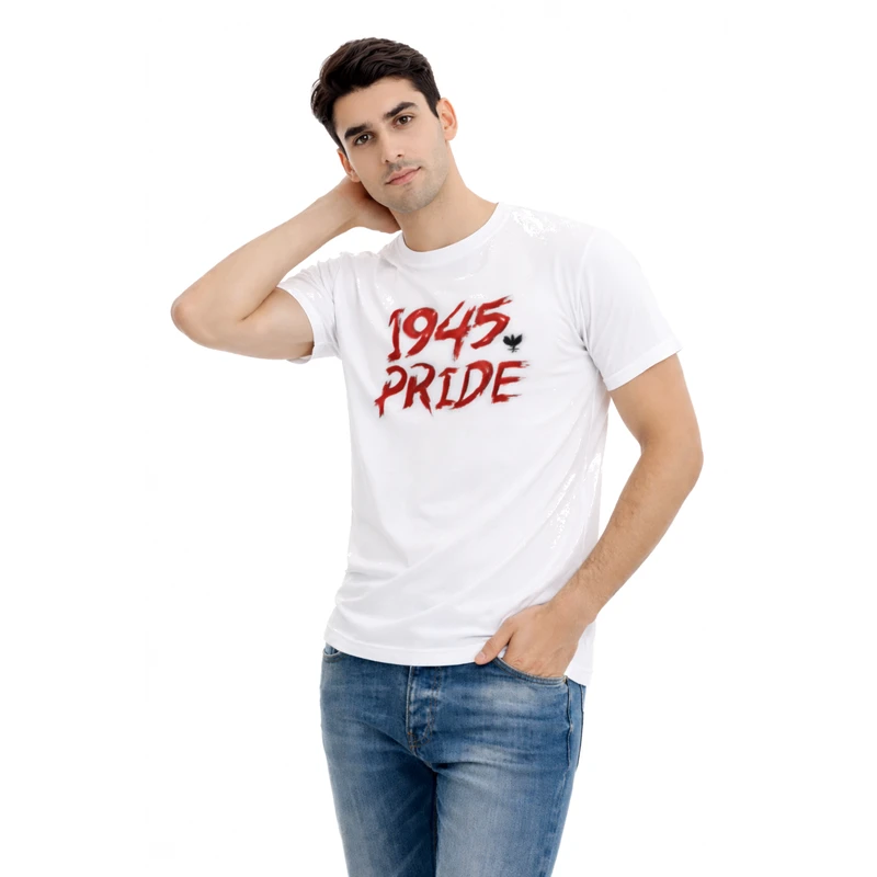 Kaos Pria Grafis 1945 Pride Casual