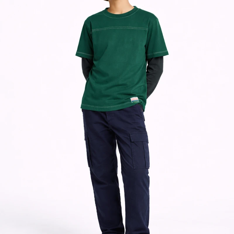 Long Sleeve Waffle Hijau - Hijau Botol