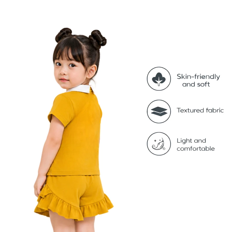 Setelan Anak Perempuan Yellow Motif End Your Game