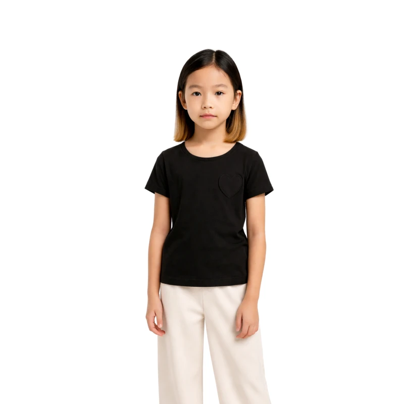 Short Sleeve Wanita Old Navy Basic Tee Hitam