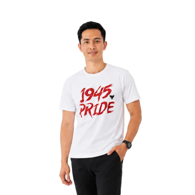 Kaos Pria Grafis 1945 Pride Casual