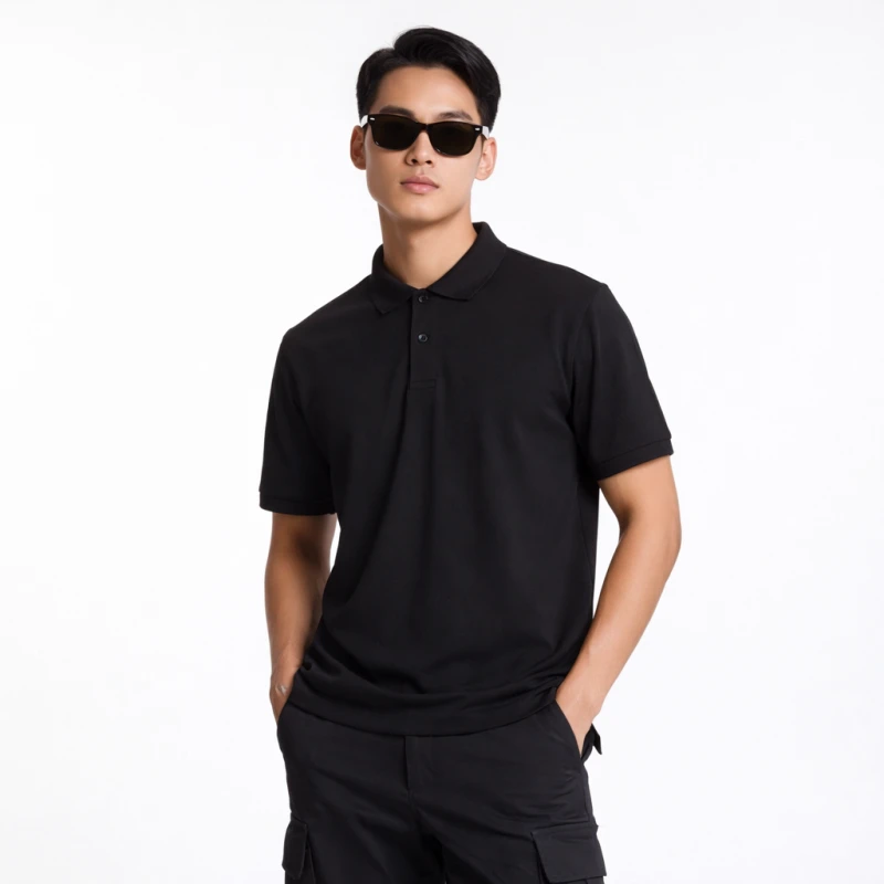 Polo Shirt Black Casual Look